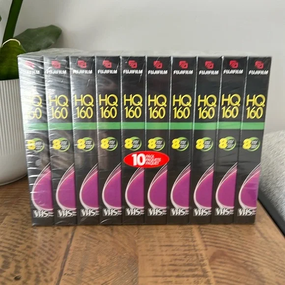 Vintage Fujifilm HQ 160 VHS Tape 8 Hours 10 PACK - NEW - Picture 5 of 7